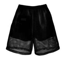 OEM Logo High Quality 200gsm Double Layer Black Mesh Shorts for Men Mid Solid Design for Basketball Beach <b>Board</b> Summer - Product Image 4