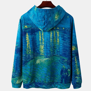 Men Sublimation <b>Hoodies</b> Stylish All Over Print <b>Hoodie</b> <b>Lightweight</b> Comfortable Long Sleeve Casual Wear for Men Everyday Fashion - Product Image 3
