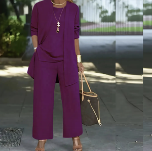 Conjuntos de tres piezas de algodón transpirable para mujer Conjuntos de mujer moda transpirable informal Conjuntos de tres piezas de algodón para mujer de Pakistán - Product Image 3