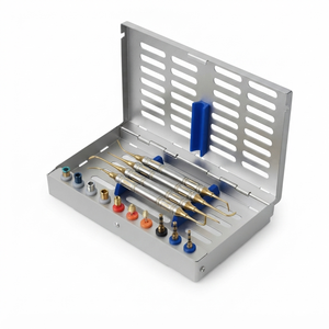 Kit de elevación de senos dentales con brocas y topes, instrumentos quirúrgicos manuales, mango acanalado azul, Clase I, certificado CE - Product Image 1