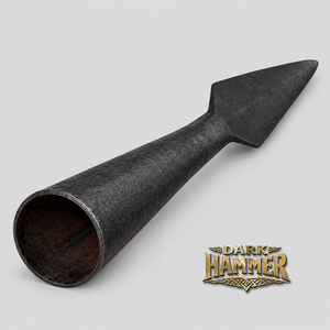 Punta de Lanza de Hierro Forjada a Mano, Forma de Hoja Larga, Estilo Medieval, con Encaje para Eje de Madera - Product Image 2