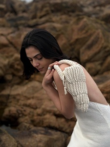 Bolso de Mano de Ganchillo Hecho a Mano con Conchas Marinas de Algodón, Estilo Boho, para Playa, con Forro de Lino y Cierre de Cremallera, Sostenible, el Más Vendido del 2026 - Product Image 2
