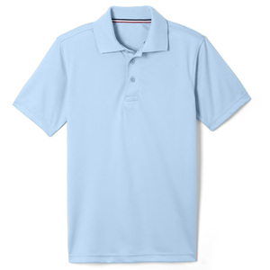 Chemise à col polo pour enfants, uniforme scolaire, manches courtes, 100% coton, tissu tricoté, écologique, séchage rapide, respirant, décontracté, été - Product Image 1