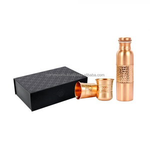 Juego de Botellas de Agua de Cobre Puro Hechas a Mano, Caja de Regalo de Lujo, Ecológico, Tradicional, Frasco Ayurvédico, Unisex - Product Image 1