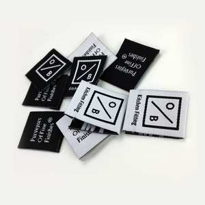 Étiquettes tissées personnalisées en polyester de qualité supérieure, pliables au milieu, pour vêtements – Vente chaude - Product Image 3