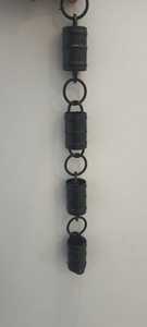 Cadena de Lluvia Cilíndrica de Lujo Hecha a Mano, Cadena de Drenaje de Agua Decorativa de Metal Impermeable para Jardín, Techo y Uso en Exteriores del Hogar - Product Image 2