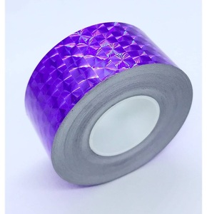 Bulk High Quality Prism Effect Holographic Mosaic Violet Adhesive Tape <b>Roll</b> for Creative Art Craft Gift Wrapping & Decoration - Product Image 1