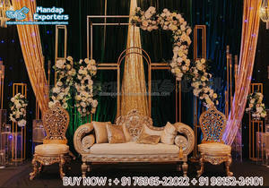 LoveSeat-Conjunto de sofás para novia y novio, juego de asientos con dos sillas, estilo barco árabe, para recepción - Product Image 4