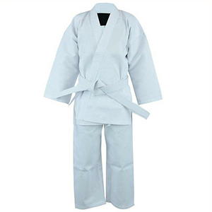 Uniforme de Karate Naranja Premium para Adultos, Uniforme de Entrenamiento de Artes Marciales, Traje de Karate de Algodón Pesado con Cinturón Negro - Product Image 2