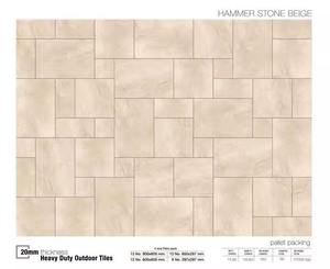 Baldosas de Porcelana para Exteriores de Alta Resistencia, Color Gris Piedra, 20 mm de Grosor, 300x300 mm, R11 Antideslizantes, para Uso en Centros Comerciales - Product Image 4
