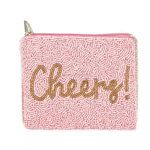 Venta al por mayor personalizado bordado con cuentas monedero conjunto para niñas cebra Cheers iconos hecho a mano cremallera bolsa flor decoración moda - Product Image 4