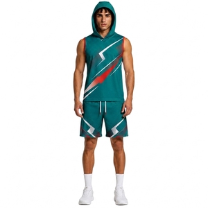 Maillot à capuche sans manches et short de sport haute performance personnalisés pour compétition et entraînement d'équipe 7 contre 7 - Product Image 1
