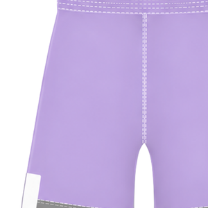 Pantalones Cortos de Rugby Blancos Lavanda con Cintura Elástica y Cordón Ajustable, Ropa Deportiva Ligera para Entrenamiento y Partidos - Product Image 3