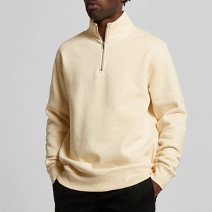 Vintage Wash Quarter <b>Zip</b> Sweatshirt Heavyweight Cotton Streetwear Pullover Custom Private Label Apparel For Fashion Brands - Product Image 5