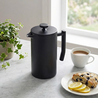 Cafetière à piston Lifestyle en acier inoxydable à double paroi isolée
