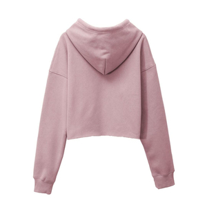 เสื้อฮู้ดดี้ผ้าคอตตอนผสมสไตล์ลำลองแบบสตรีทแวร์ ทรงหลวม ระบายอากาศได้ดี เป็นมิตรกับสิ่งแวดล้อม  แบบถัก  ราคาตามสั่ง  เสื้อฮู้ดดี้ครอปสำหรับผู้หญิง - Product Image 2