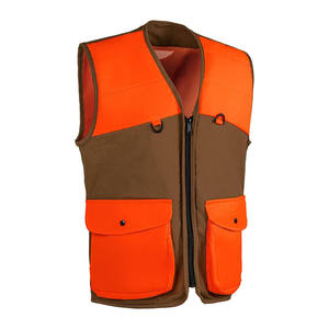 Chaleco de Caza Upland 2026 con Múltiples Bolsillos Marrón/Naranja, Chaleco de Caza de Aves con Bolsa Expandible para Caza, Fabricado por Imra Impex - Product Image 1