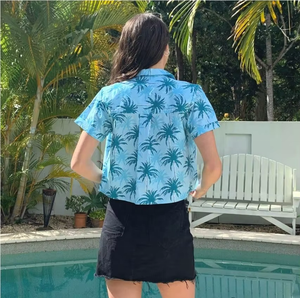 <b>Hawaiian</b> Style 2024 Aloha Custom Vintage 100% Rayon <b>Woman</b> Floral Printed Embroidery Short Sleeve Button-Up <b>Shirt</b> ODM Office - Product Image 2