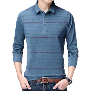 High Quality Men's Long Sleeves Polo Shirt Custom Logo Sublimation Cotton <b>Canvas</b> Solid Quick Dry for Shirt Golf Wear Collared - Product Image 5