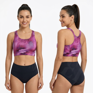 Custom Embroidery Logo Design Sports <b>Bra</b> High Quality Gym Fitness Yoga Breathable <b>Stretch</b> Workout Running Training Sports <b>Bra</b> - Product Image 3