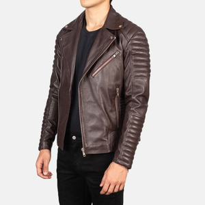 Chaqueta de Cuero Genuino para Hombre, Color Sólido, Venta al Por Mayor, Producción Personalizada de Fábrica, Chaqueta de Cuero Elegante para Hombre - Product Image 3