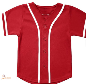 Maillot de baseball personnalisé à manches courtes avec logo sur le devant, unisexe pour enfants, t-shirts de sport tricotés imprimés - Product Image 1