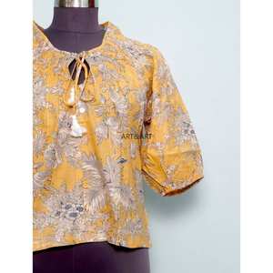 Vestidos Mini de Mujer 100% Algodón Hechos a Mano, Tejidos, Vintage, Dulces, de Verano y Primavera, Casuales de Oficina, Transpirables y Ecológicos, de Media Manga - Product Image 2