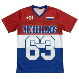 Camiseta de Fútbol de Holanda Unisex con Cuello en V, Manga Corta, Estampado Sublimado, Malla Transpirable de Poliéster, Corte Regular, Verano, Todas las Temporadas - Product Image 3