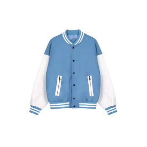 บริการ OEM เสื้อแจ็คเก็ตเบสบอลหนังแท้คุณภาพสูง ปักลายตามสั่ง สำหรับทุกเพศ สไตล์สตรีทแวร์ แจ็คเก็ต Letterman Varsity ลดราคาช่วงฤดูหนาว - Product Image 1