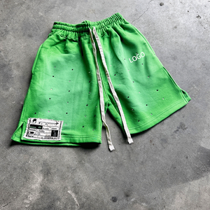 Shorts Bermuda décontractés pour hommes en tissu Oxford délavé par le soleil, imperméables, respirants, à séchage rapide, écologiques, taille mi-haute avec braguette zippée - Product Image 1