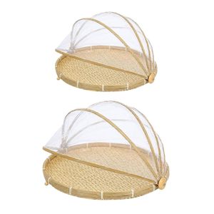 Cesta de Bambú Hecha a Mano con Malla de Rejilla para Secar Productos Agrícolas y del Hogar - Product Image 1
