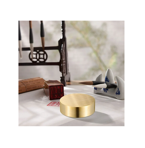 Solid Brass Rounded Paper Weight for Tabletop Decorative Handmade Gold plated Accents At Reasonable Price - Product Image 1