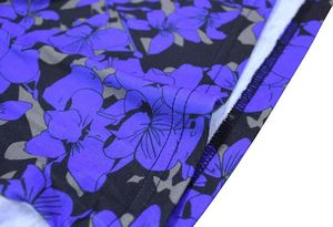 Premium Women's Floral Print <b>Wrap</b> Dress V Neck Side Ruched Waist Elegant Knee Length Wear - Product Image 6