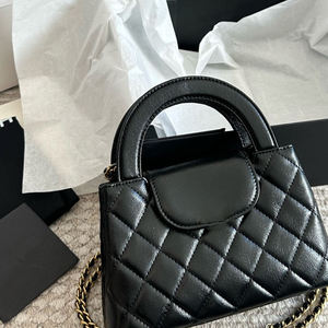 Bolso de Mujer de Diseño de Marca de Lujo, Acolchado, de Cuero Encerado, con Cadena, de Cuero Genuino, Tipo Bandolera, Clutch, Multiusos - Product Image 1