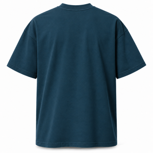 เสื้อยืดคอตตอนผสม 275gsm สีน้ำมันเข้ม ทรงโอเวอร์ไซส์ ไหล่ตก สไตล์สตรีทแวร์ คอกลม - Product Image 5