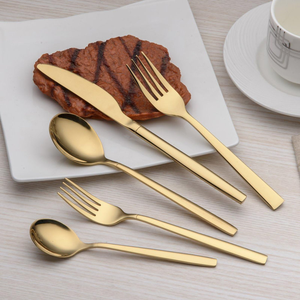 Ensemble de couverts en acier inoxydable de haute qualité, finition miroir, cuillère, fourchette, couteau, vaisselle haut de gamme pour hôtel à bas prix - Product Image 1
