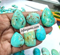Lot de cabochons en turquoise d'Arizona 100 % naturelle de haute qualité, prix de gros, pierres faites à la main pour la fabrication de bijoux en turquoise d'Arizona