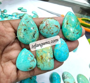 Turquesa de Arizona 100% Natural de Alta Calidad, Cabujón, Precio al por Mayor, Lote de Piedras para Joyería Hechas a Mano - Product Image 1