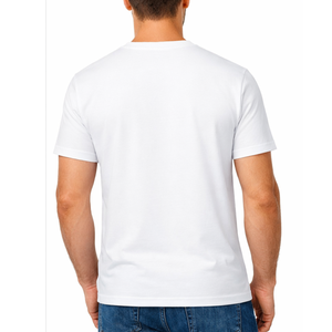 Top selling Men’s <b>White</b> T-Shirt | Minimalist Dual Leaf Graphic Print | Premium Short Sleeve Casual Summer <b>Tee</b> - Product Image 4
