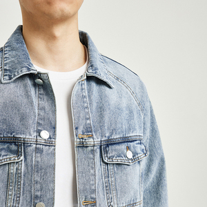 Premium Quality <b>Custom</b> <b>Denim</b> Jean Print <b>Jacket</b> For Men Casual Style Solid Color <b>Denim</b> Spring Men's <b>Jackets</b> for 2026 - Product Image 2