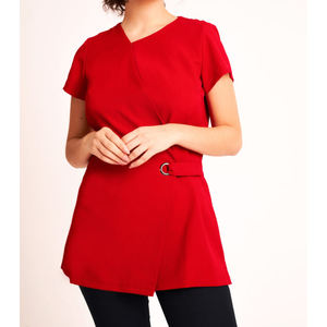 Tunique de beauté personnalisée pour femmes, style WRAP, pour salon de manucure, blouse de travail pour hôpital, hauts et bas de tunique de beauté - Product Image 1