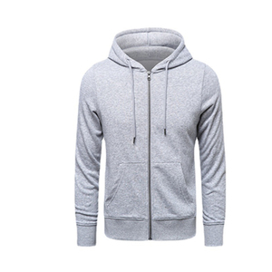 Sweat-shirt à capuche bleu clair pour homme, coupe classique, couleur unie, en coton tricoté, pull décontracté pour l'automne - Product Image 4