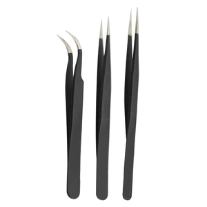 Pinzas de Precisión para Pestañas de Acero Inoxidable, Punta Suave, Herramienta Profesional para Extensión de Pestañas, Uso en Salón, Servicio OEM ODM - Product Image 1