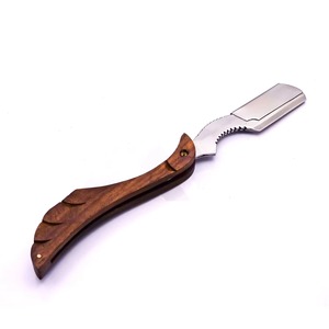 Rasoir droit professionnel personnalisable pour hommes, en acier inoxydable de qualité supérieure, avec système de verrouillage coulissant, lame unique pour le rasage du visage, élégant - Product Image 4