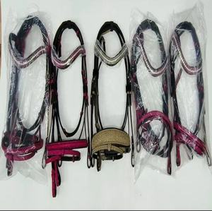 Brida de Cuero con Brillantina para Caballo, Brida Ecuestre Anatómica Personalizable con Corona Acolchada Suave y Narquera con Brillantina - Product Image 3