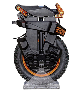 MEJOR OFERTA 2026: Motocicleta Eléctrica Todoterreno con Vista Frontal Negra, Detalles Naranjas y Luces LED - Product Image 5