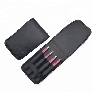 Ensemble de 2 pinces à épiler portables en acier inoxydable, prix usine, personnalisables, à pointe fine, pour soins de beauté - Product Image 3