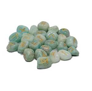 Natural Amethyst Rune Stone Set <b>Engraved</b> Crystal Divination <b>Tools</b> for Reiki Meditation Healing Spiritual Gifts Irregular - Product Image 5
