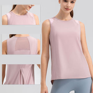 Camiseta Deportiva de Secado Rápido para Mujer, Top Deportivo sin Mangas para Verano, Top Básico Tipo Camiseta, Espalda de Malla Transpirable, Ropa Deportiva Activa - Product Image 1