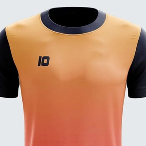 Maillot de football personnalisé imprimé par sublimation, uniforme d'équipe respirant, anti-humidité, séchage rapide, polyester, coupe courte, directement de l'usine - Product Image 2